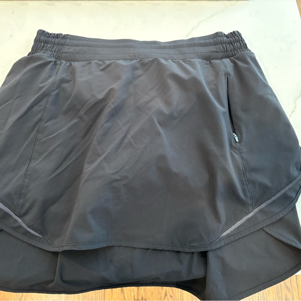 Lululemon Athletica Black Skorts with Moisture-Wicking Fabric